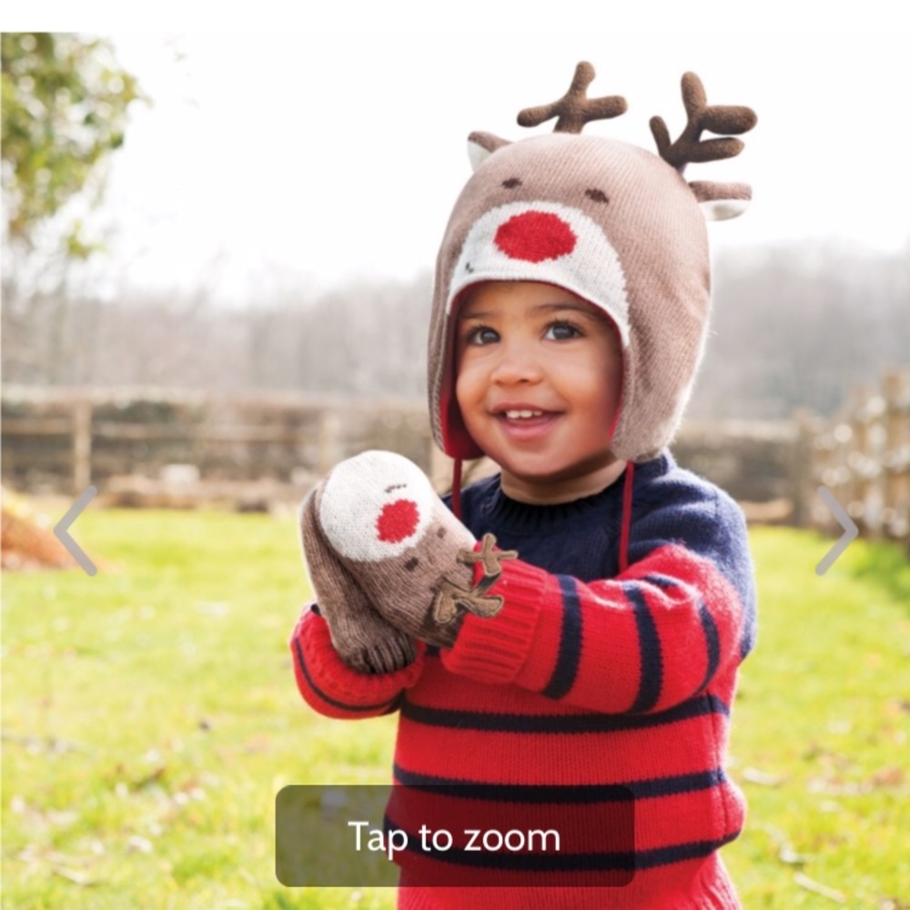 Adorable 6-12m Reindeer Hat - Picture 2 of 7